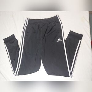 Adidas Black Joggers with White Accents Sz L ( 14-16 )